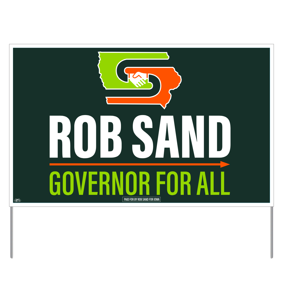 Rob Sand Governor for All Yard Sign